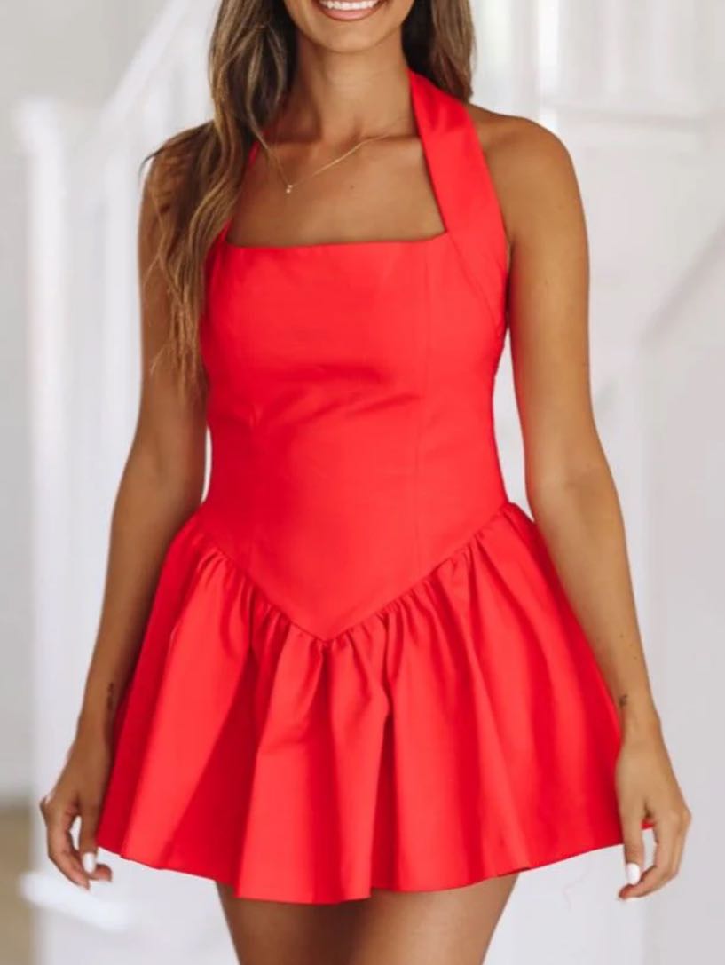 Five Stars Mini Dress - Red