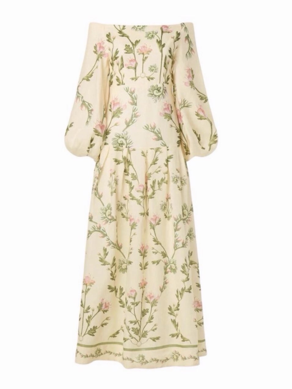 Agua Bendita Floral Off-Shoulder Maxi Dress