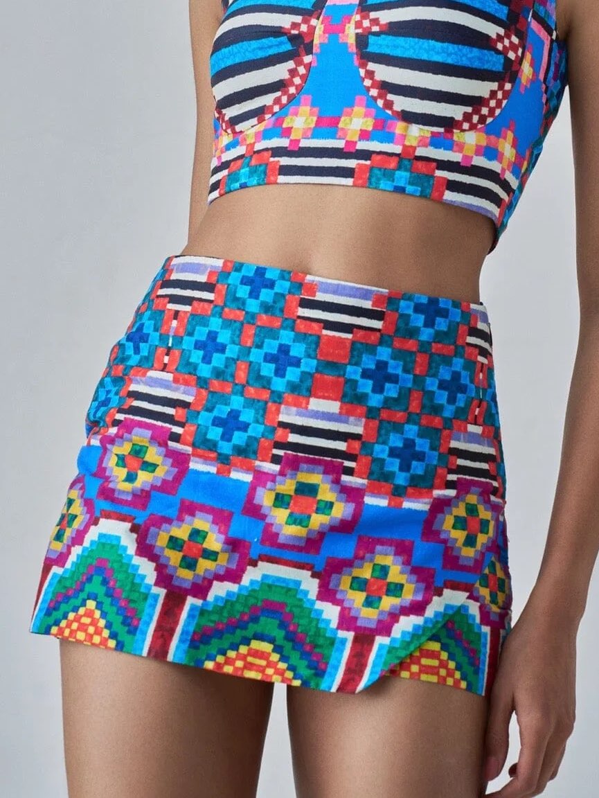 Multicolor skort