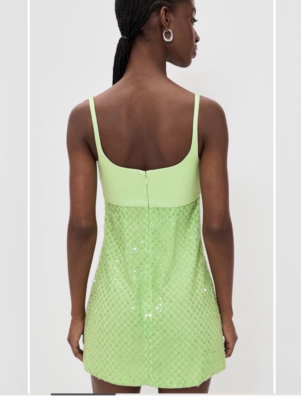Lime Green Sequin Mini Dress
