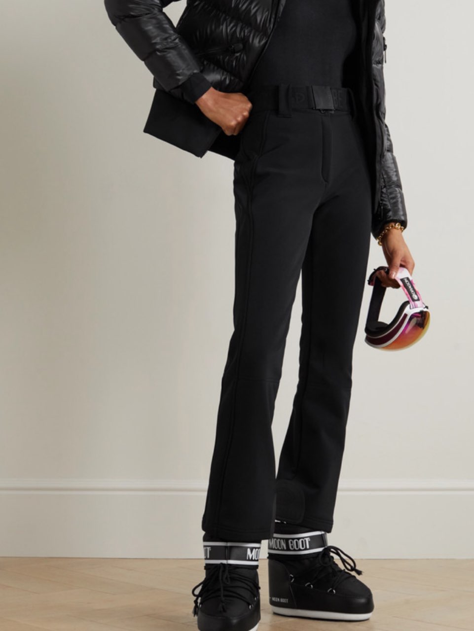 Black Flared Ski Pants