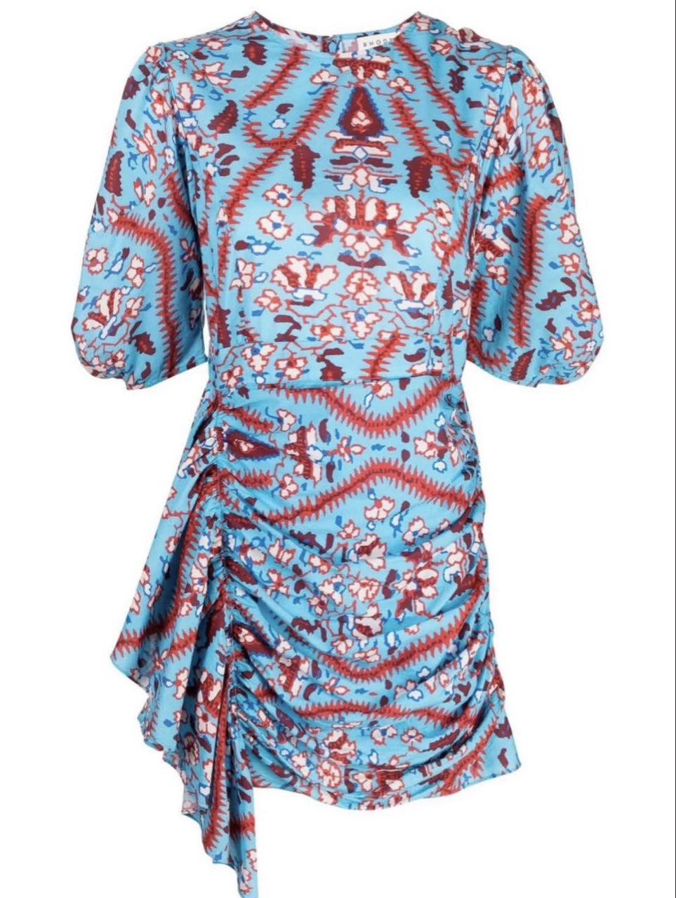 Rhode Floral Ruched Mini Dress