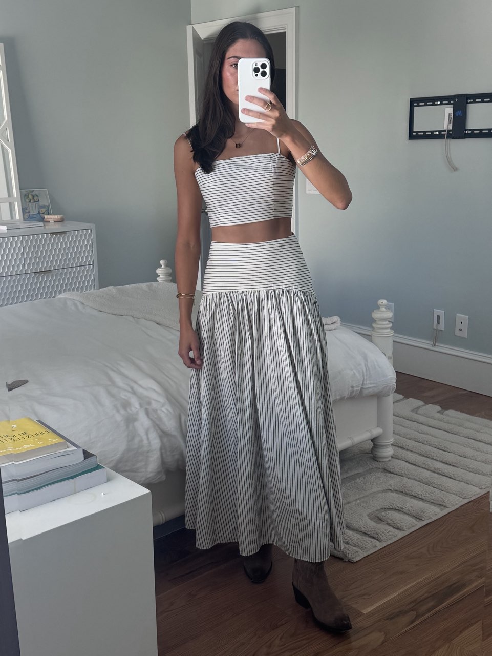 Staud Striped Skirt Set