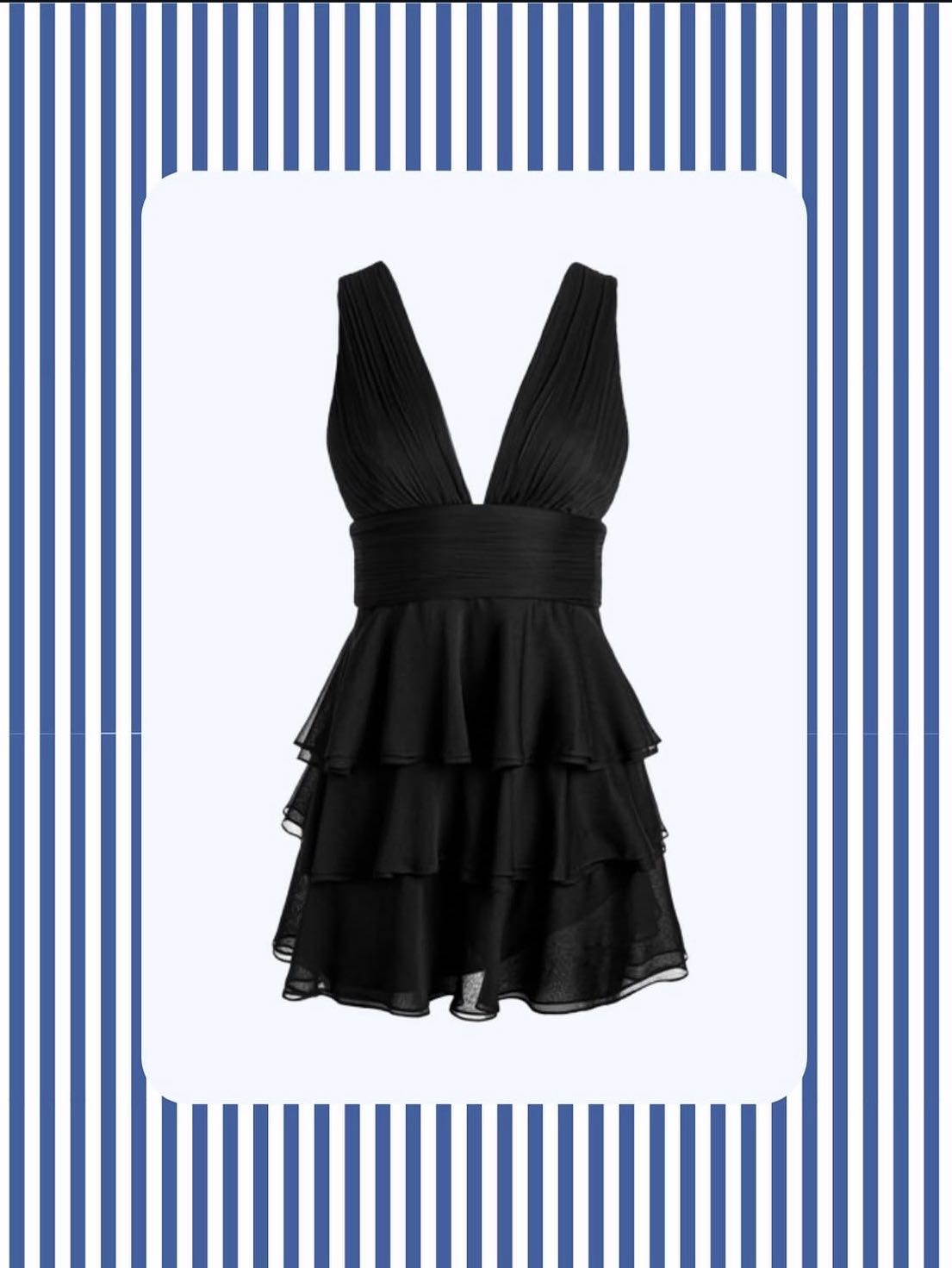 Black Ruffled Mini Dress