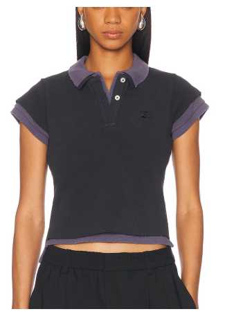 Cropped Layered Polo Top