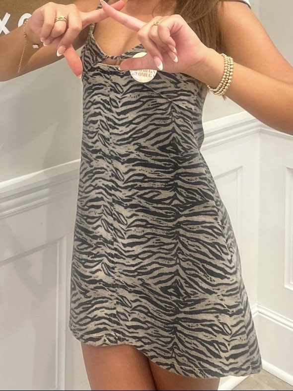 Zebra Print Mini Dress