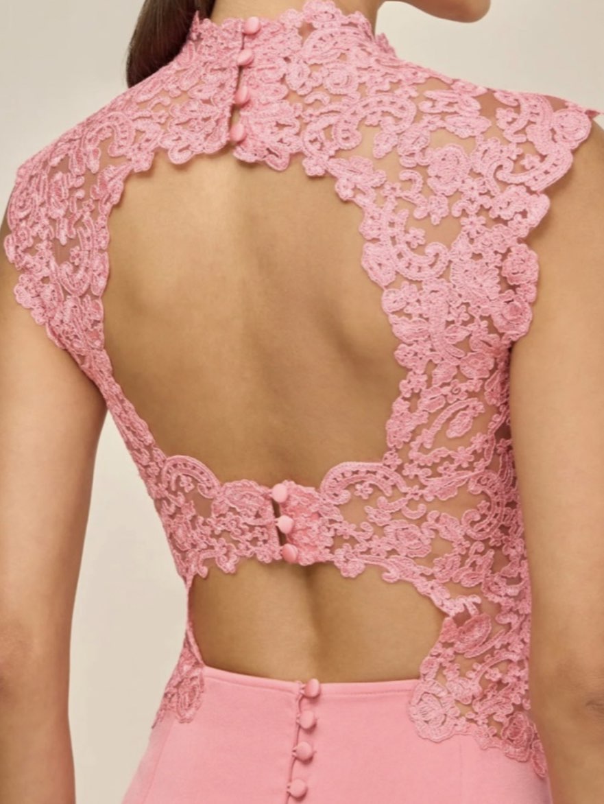 Pink Lace Bodycon Mini Dress