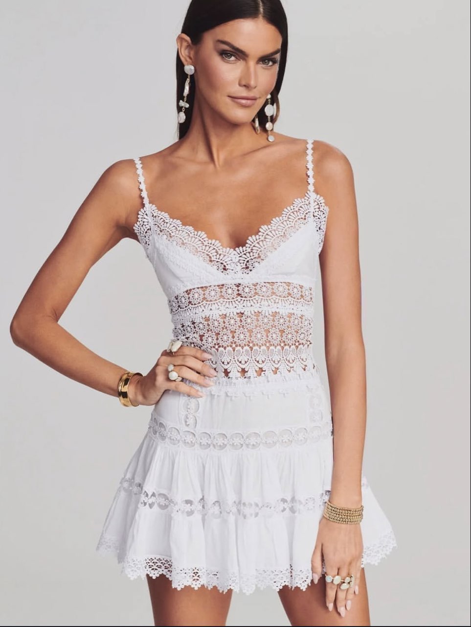 Charo Ruiz Dana Top and Ibiza Greta Skirt in White size XS
