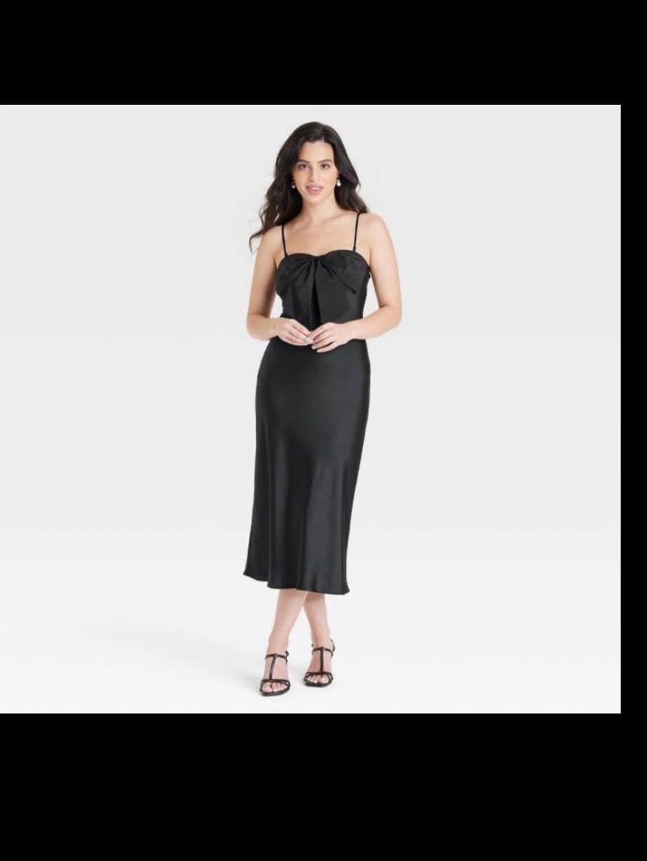 silk bow dress