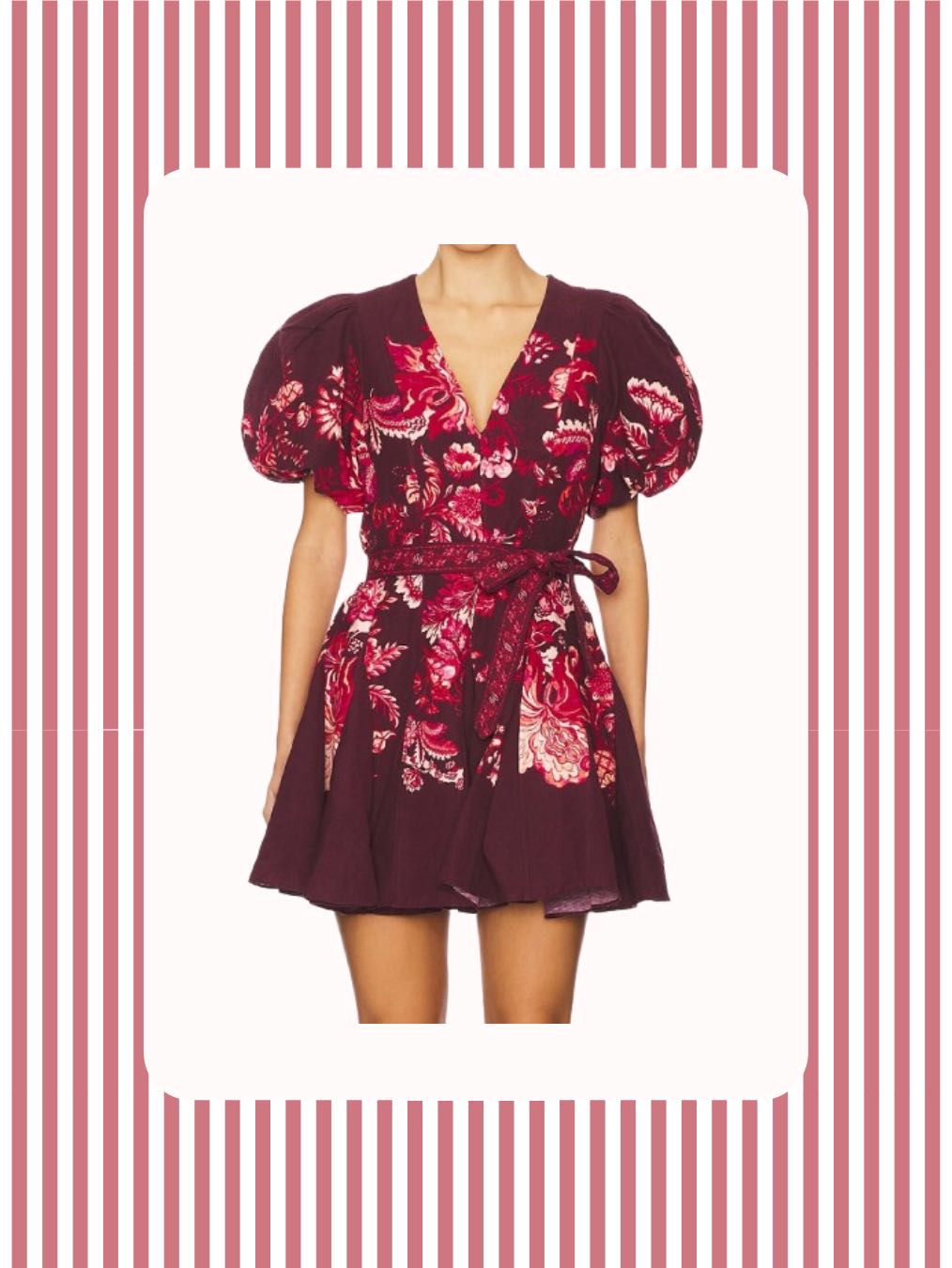 Floral Puff Sleeve Mini Dress