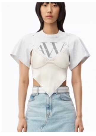 Alexander Wang Layered T-Shirt and Camisole Top
