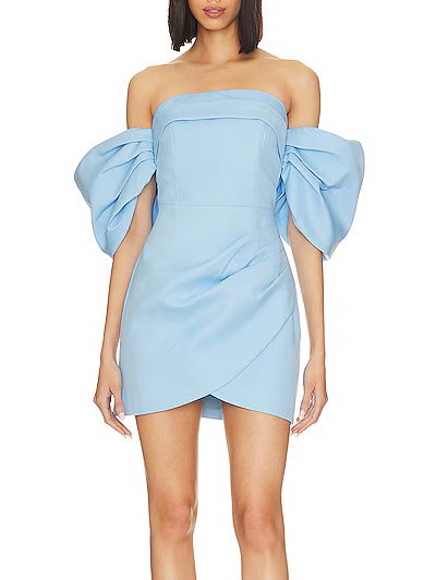 Blue Off Shoulder Dress