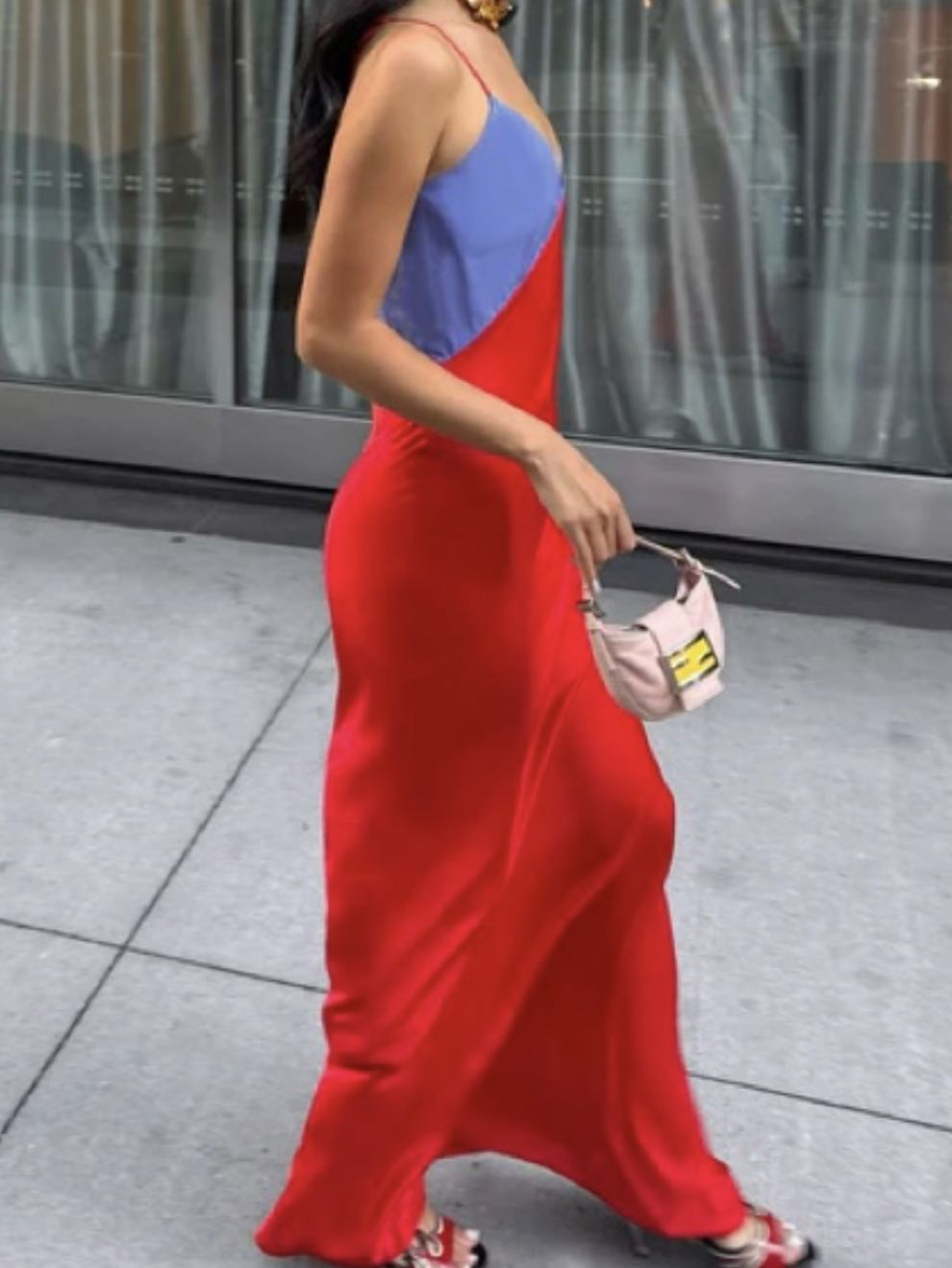 Colorblock Slip Dress