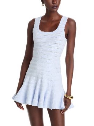 Maryanne Open Knit Pointelle Mini Dress