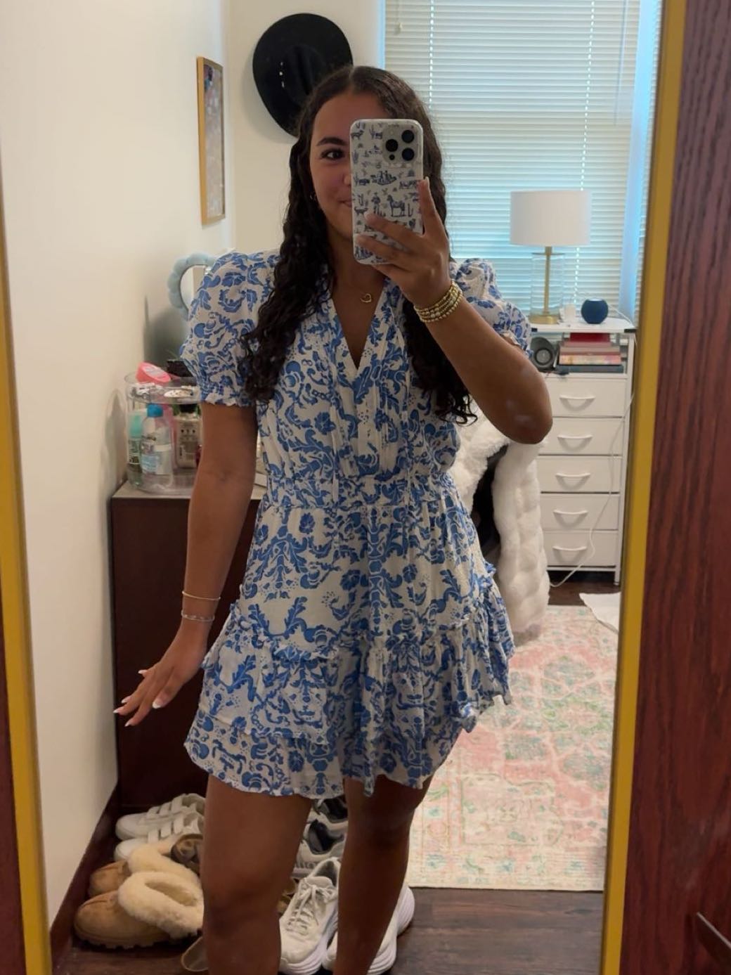 Blue and White floral dress