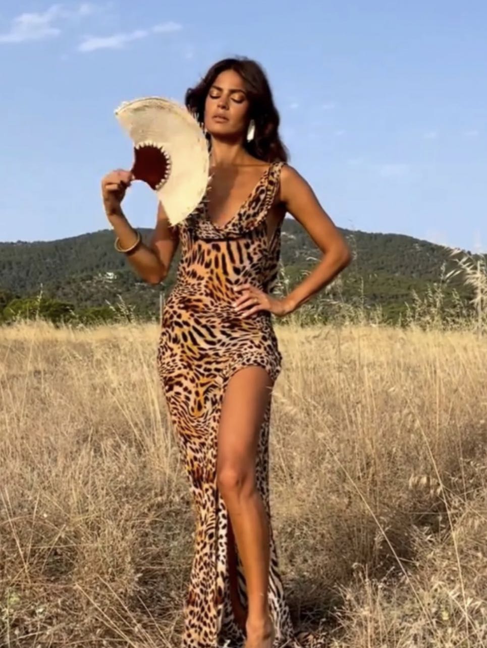 Leopard Print Slip Dress