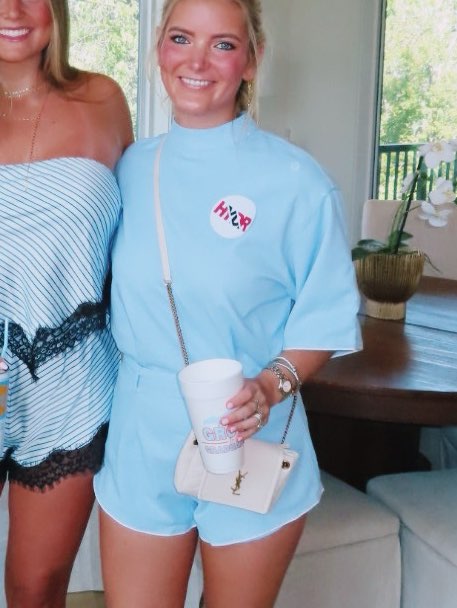 Light Blue Mock Neck Open Back Romper