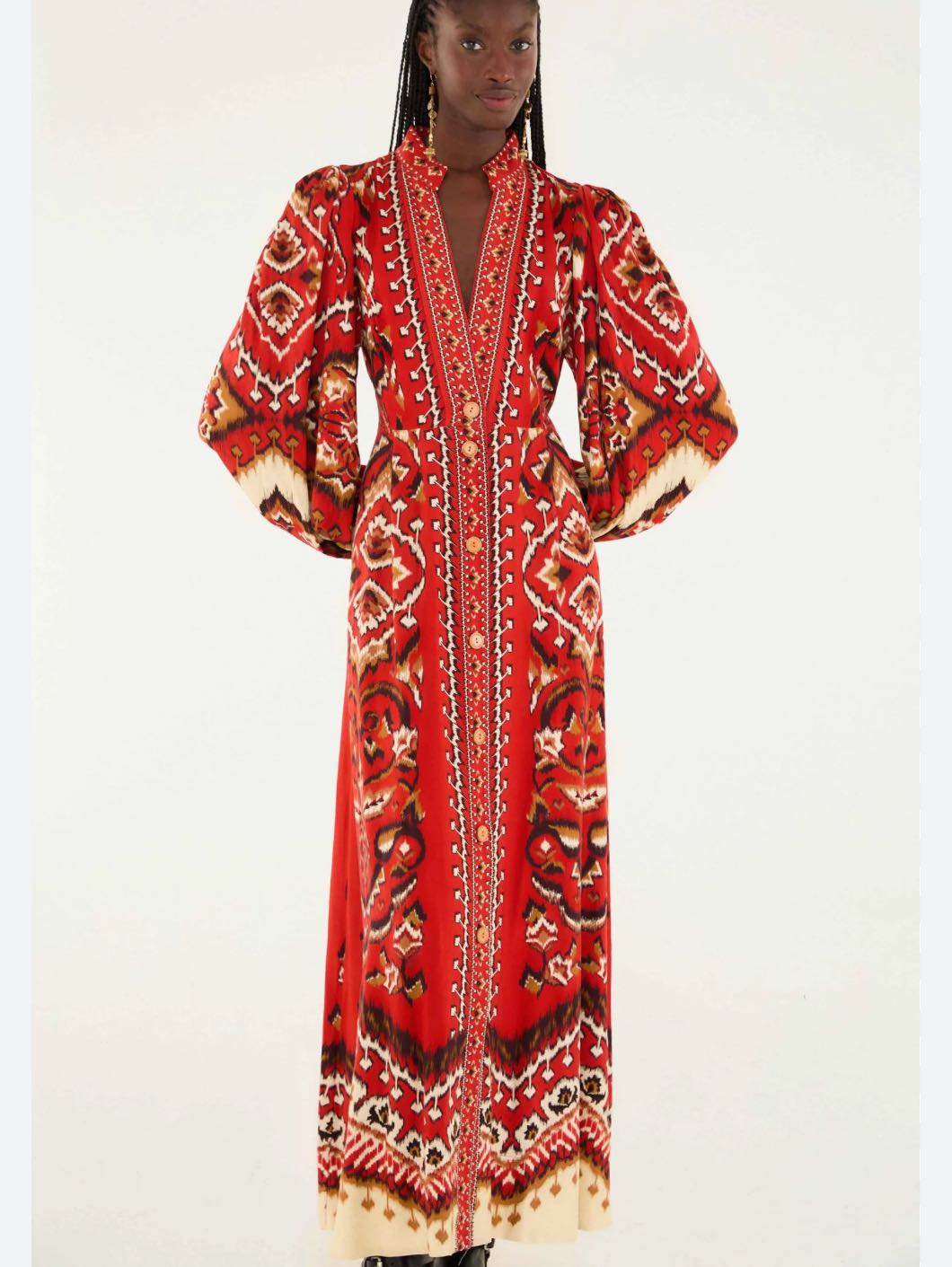 Red maxi dress