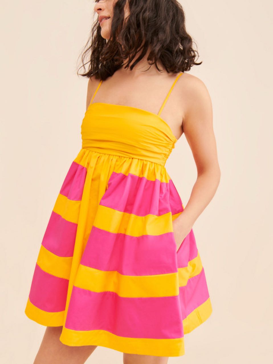 Aslin Colorblock Mini Dress