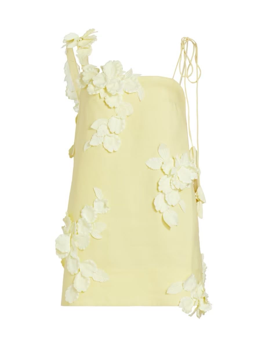 Anthropologie yellow mini dress