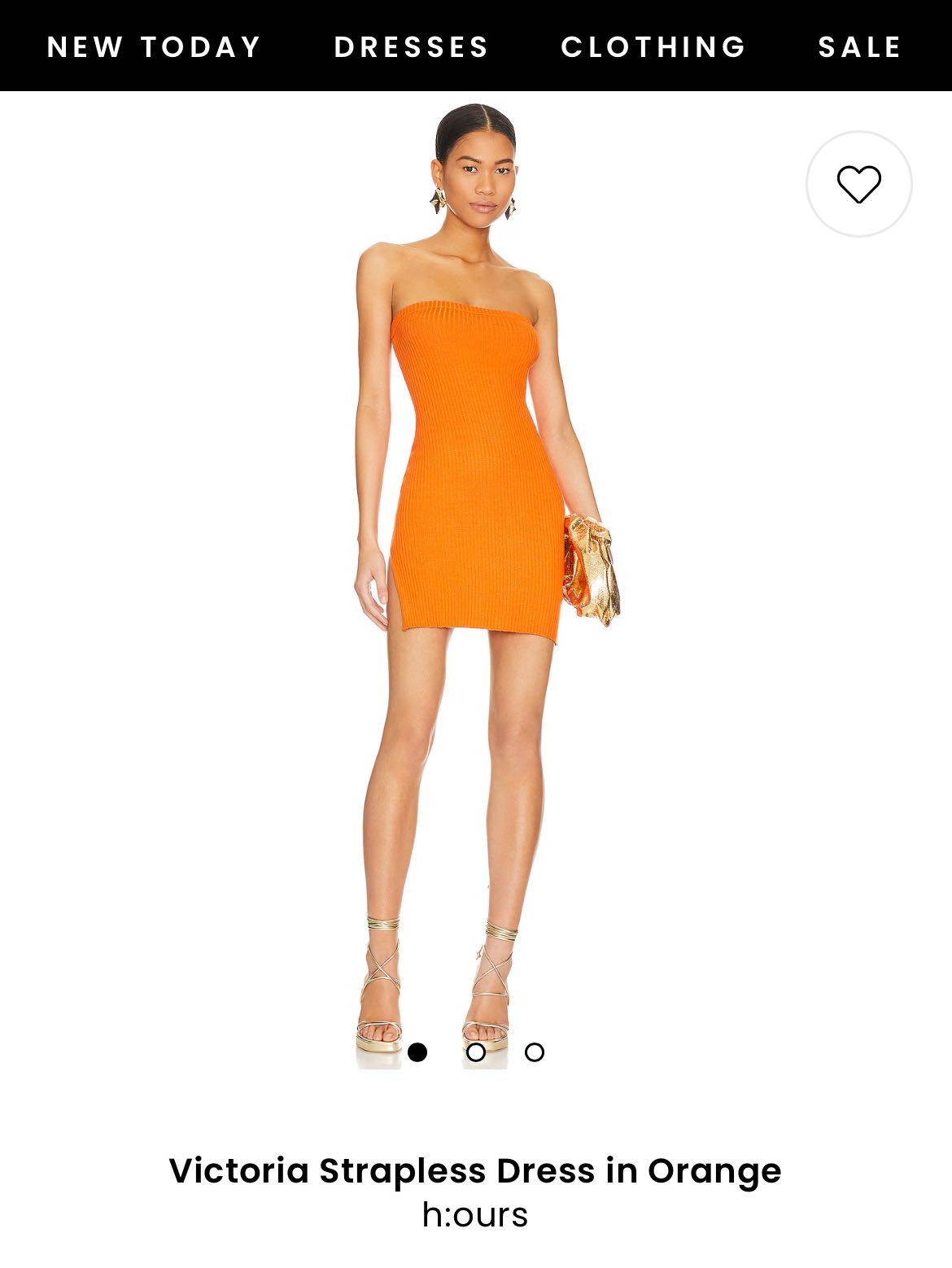 Orange Strapless Dress