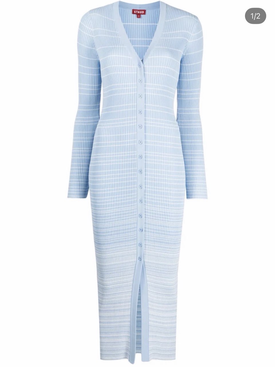 staud blue maxi dress