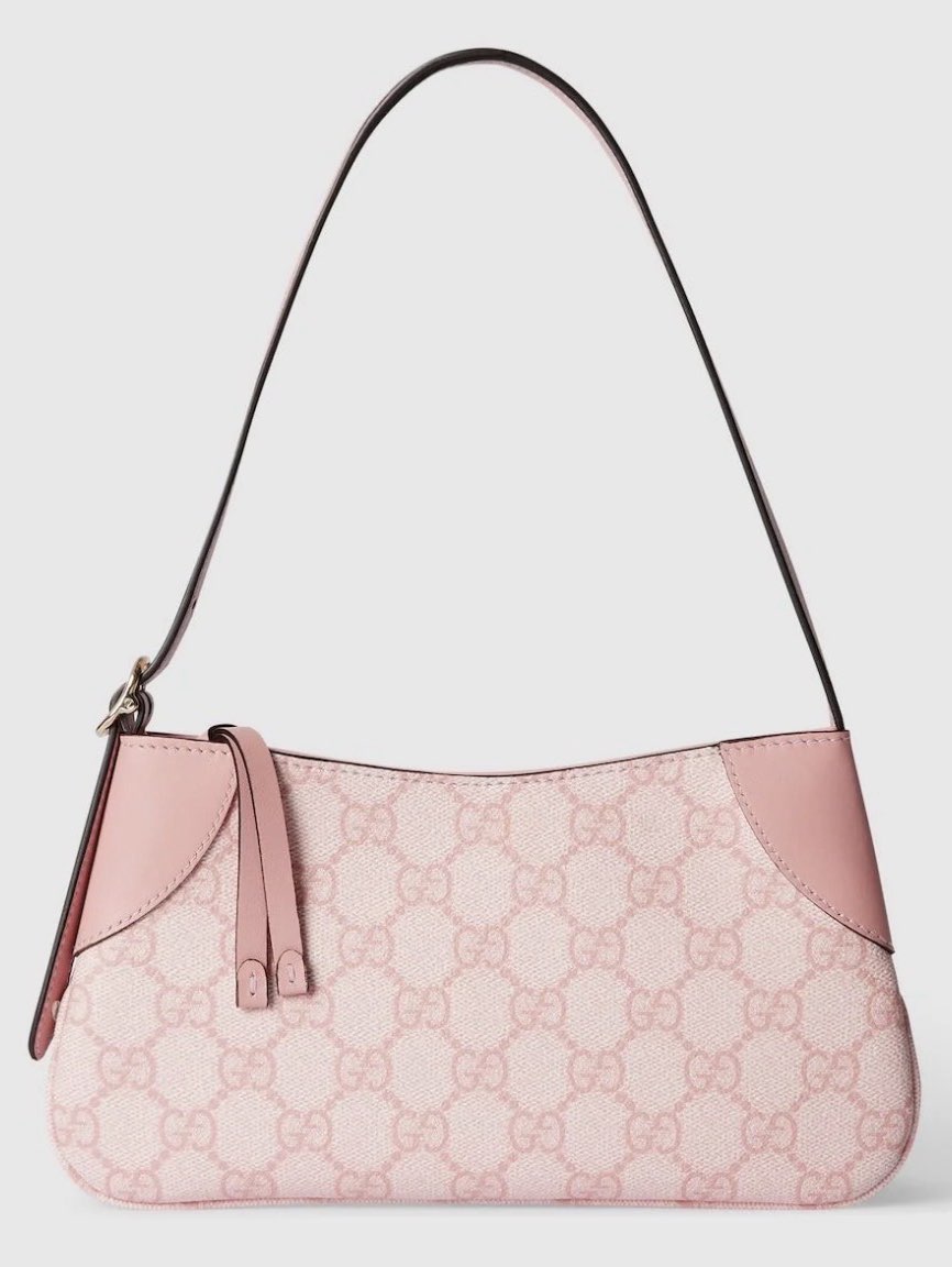 Pink Gucci Monogram Shoulder Bag