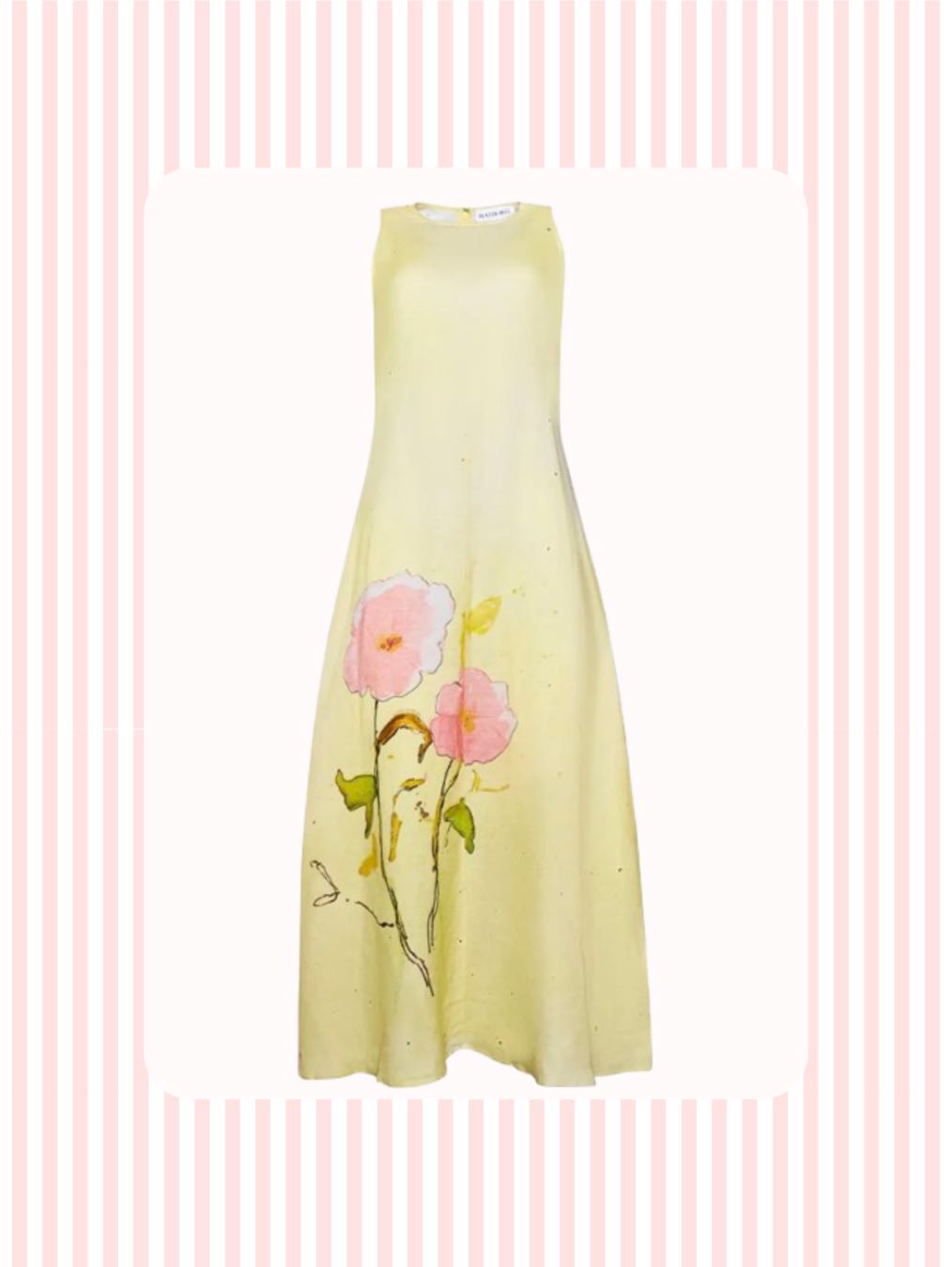 Yellow Floral Midi Dress