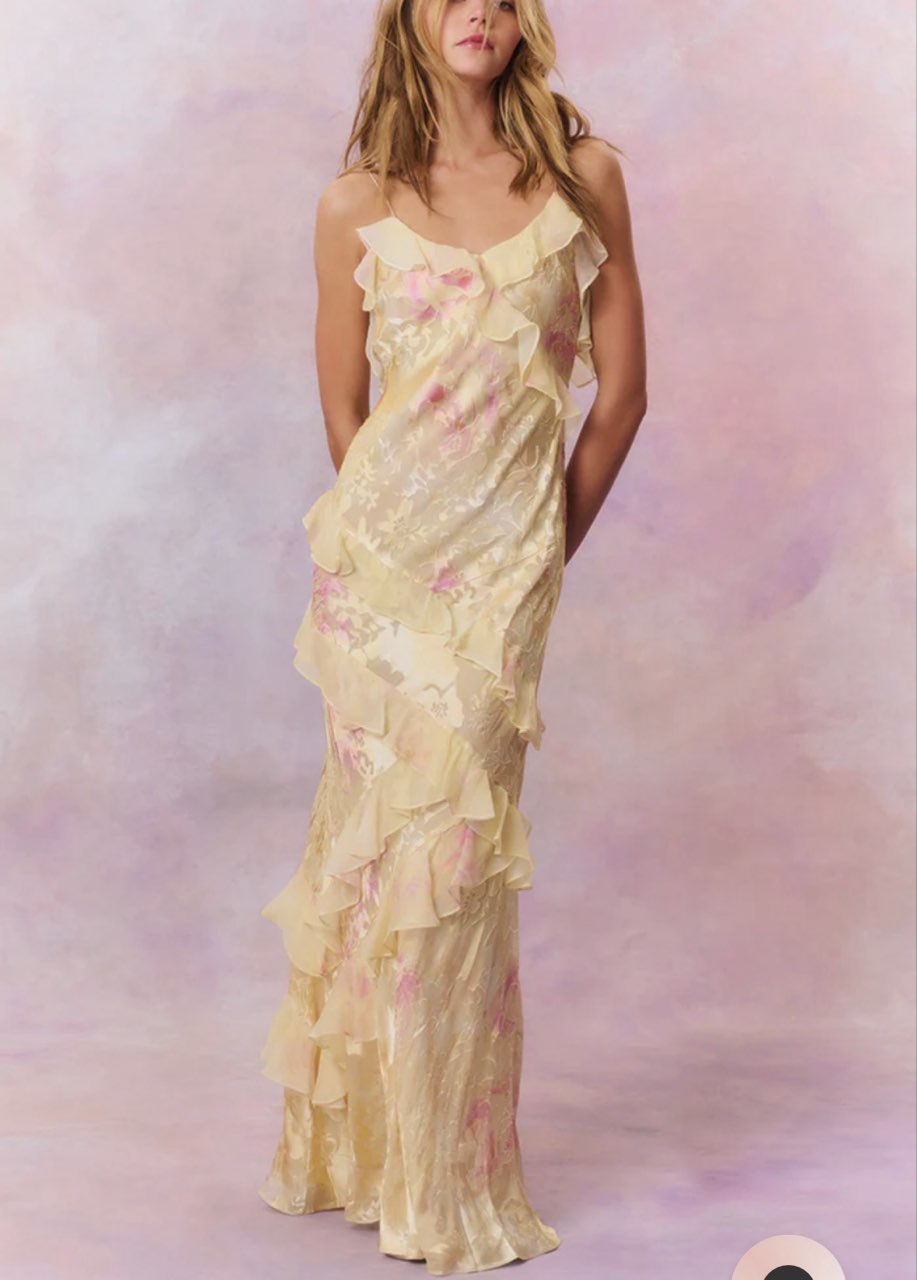 Rialto Floral Chiffon Maxi Dress