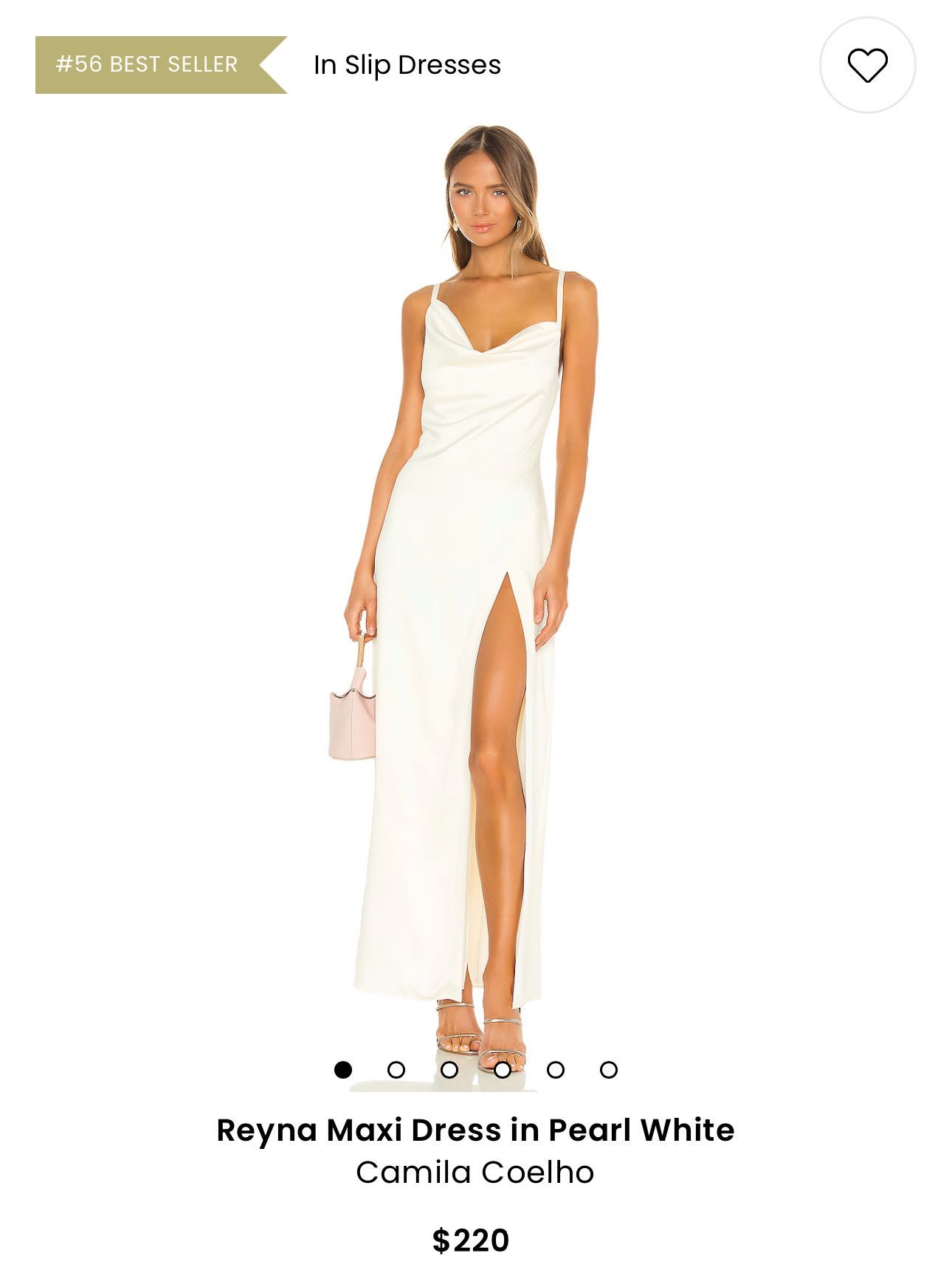 Reyna Maxi Dress in Pearl White