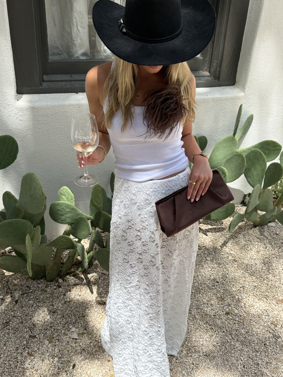 White Lace Maxi Skirt