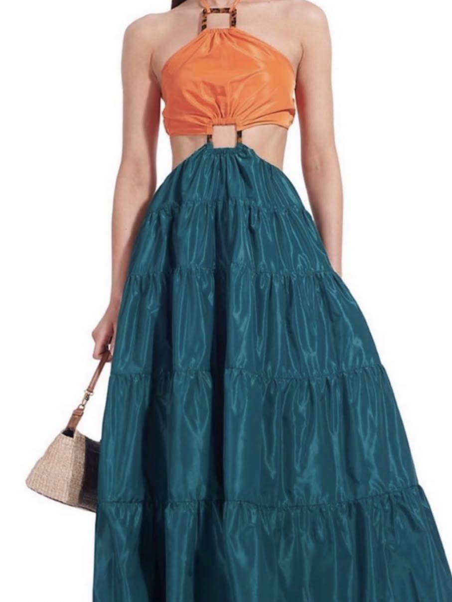Staud Orange and blue maxi