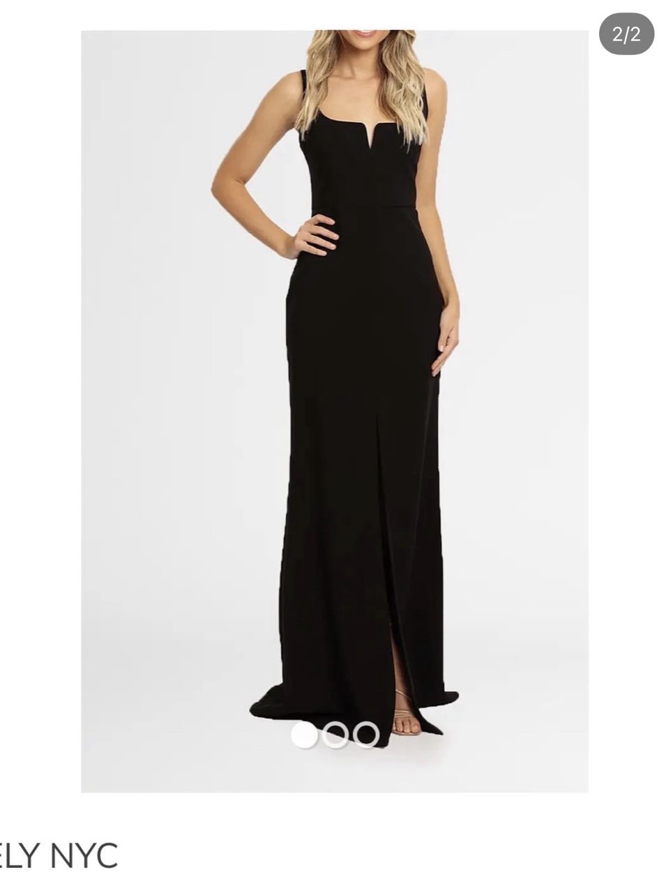 Black V-Neck Slit Maxi Dress