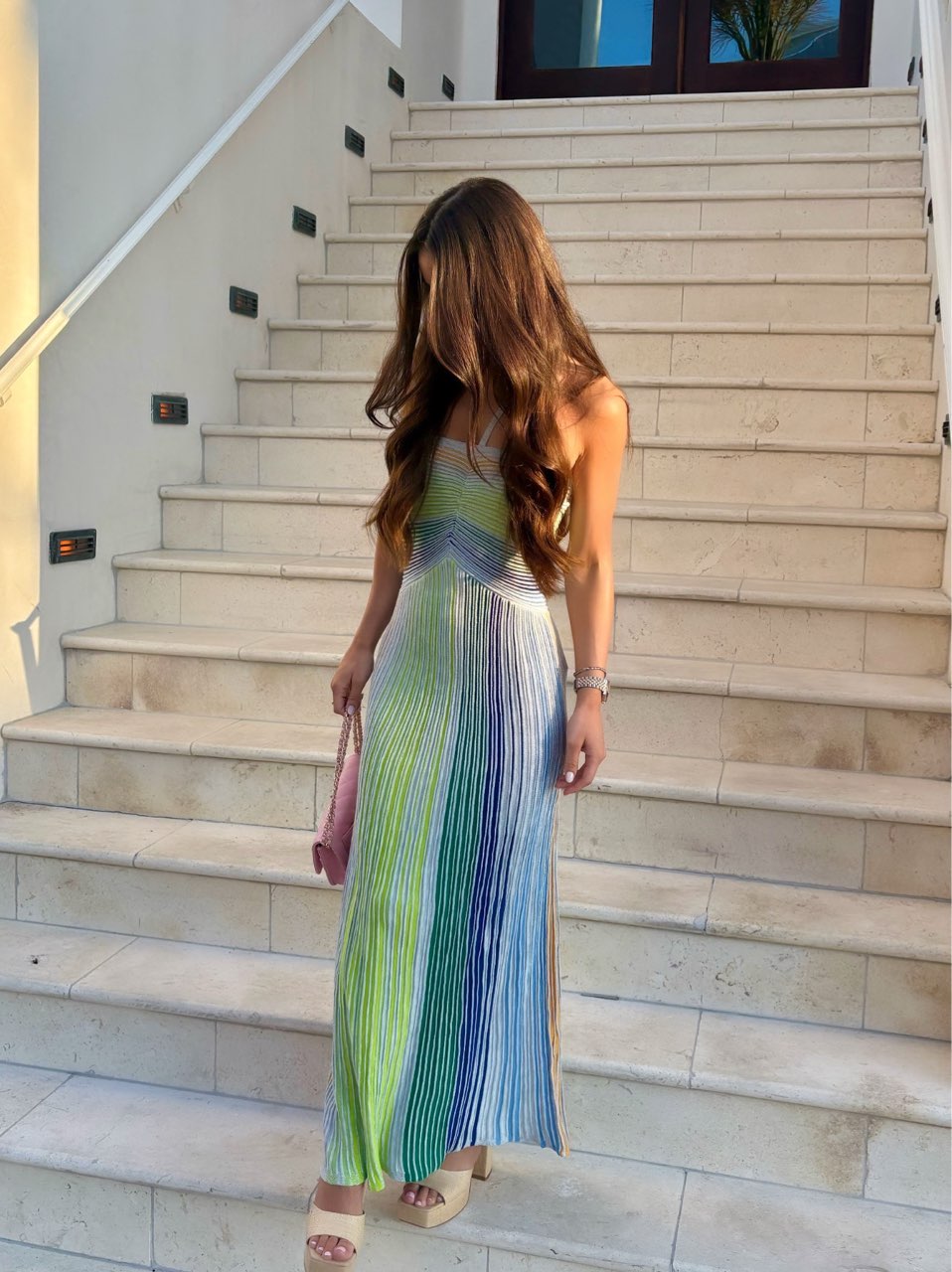 Missoni inspired Halter Maxi Dress