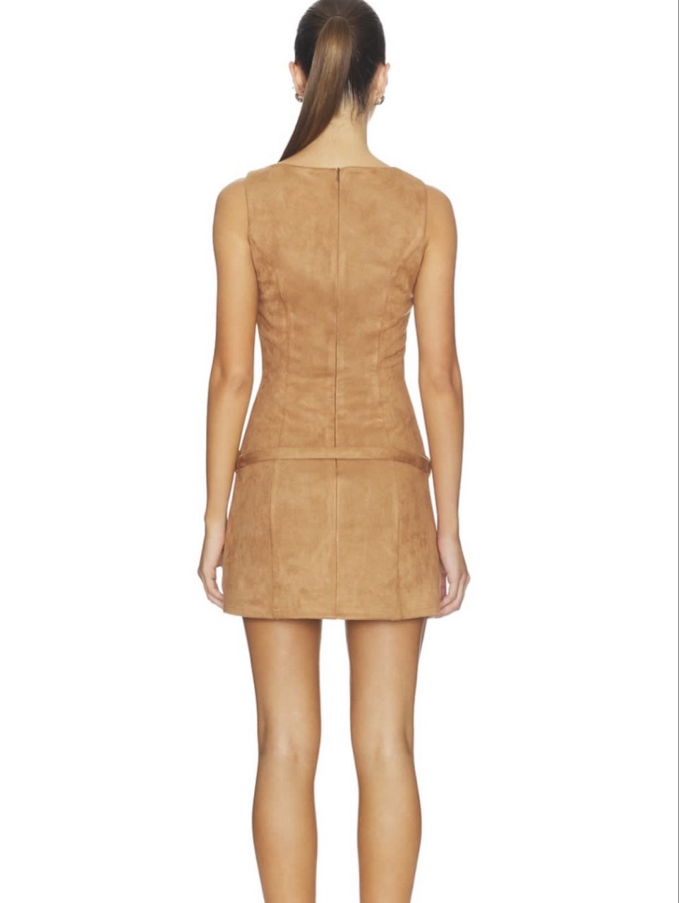 Tan Suede Mini Dress