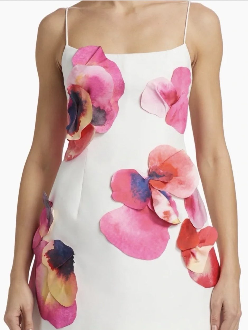 Acler white miltonrose 3D petal satin mini dress | size 6