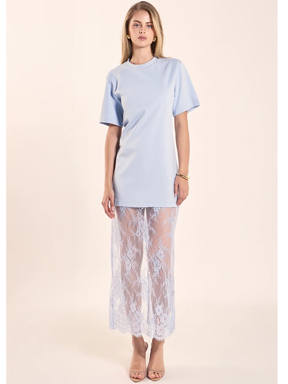 endless rose light blue maxi