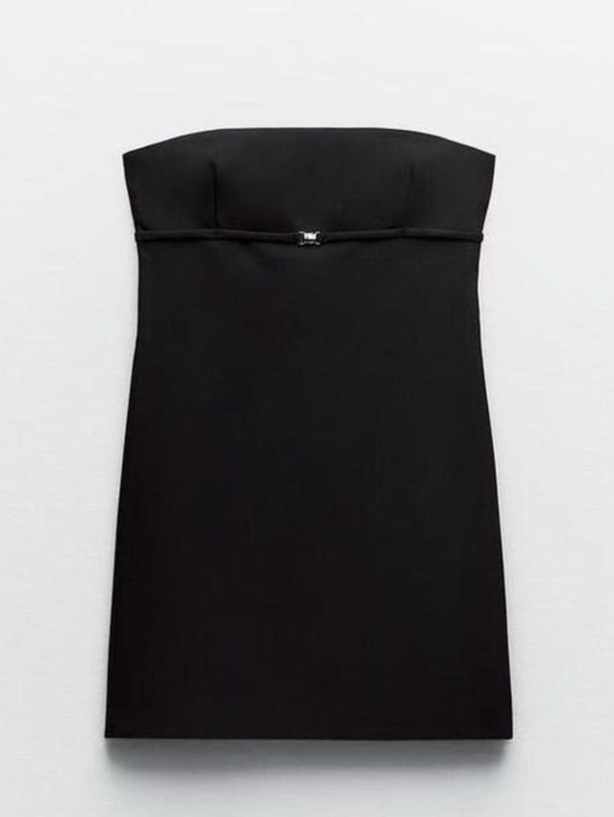 zara black mini dress