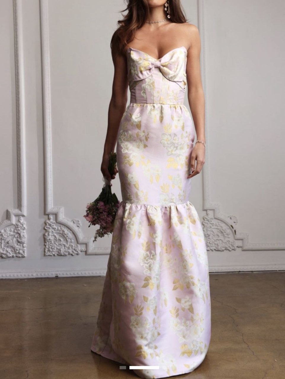 Floral Strapless Maxi Dress