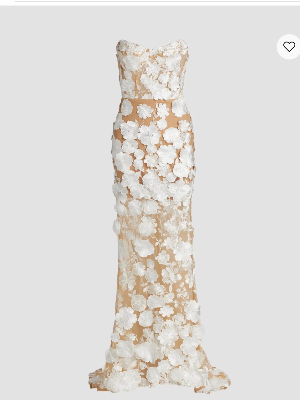 Jasmine Floral Appliqué Mermaid Gown