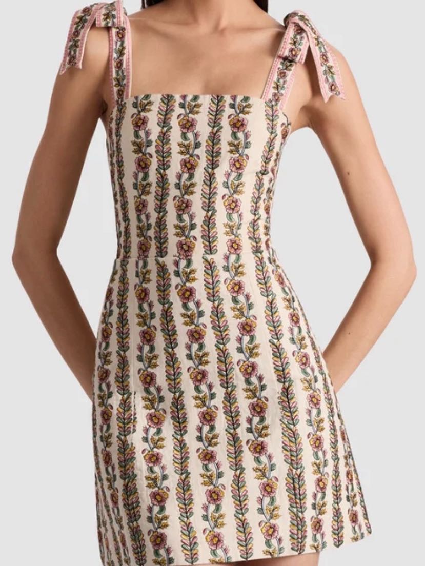 Embroidered Mini Dress