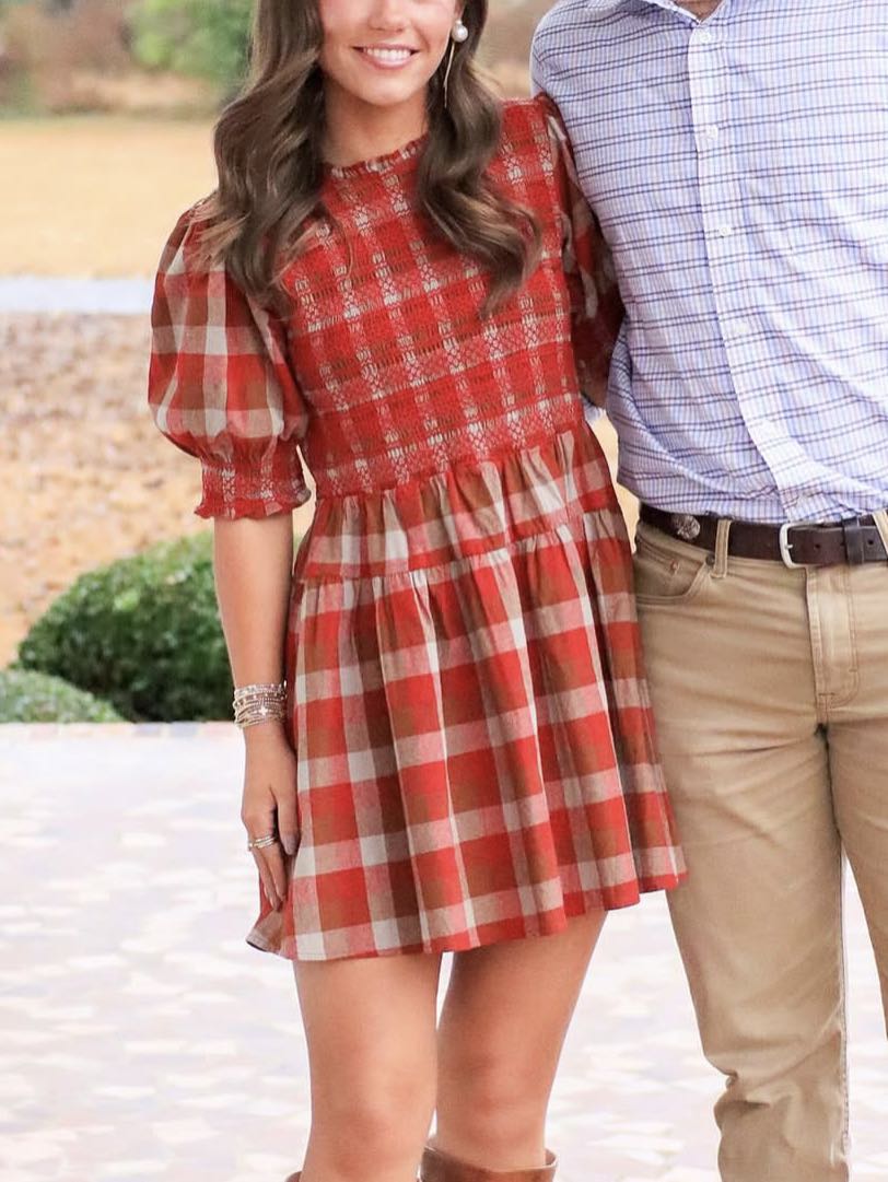 Plaid mini dress