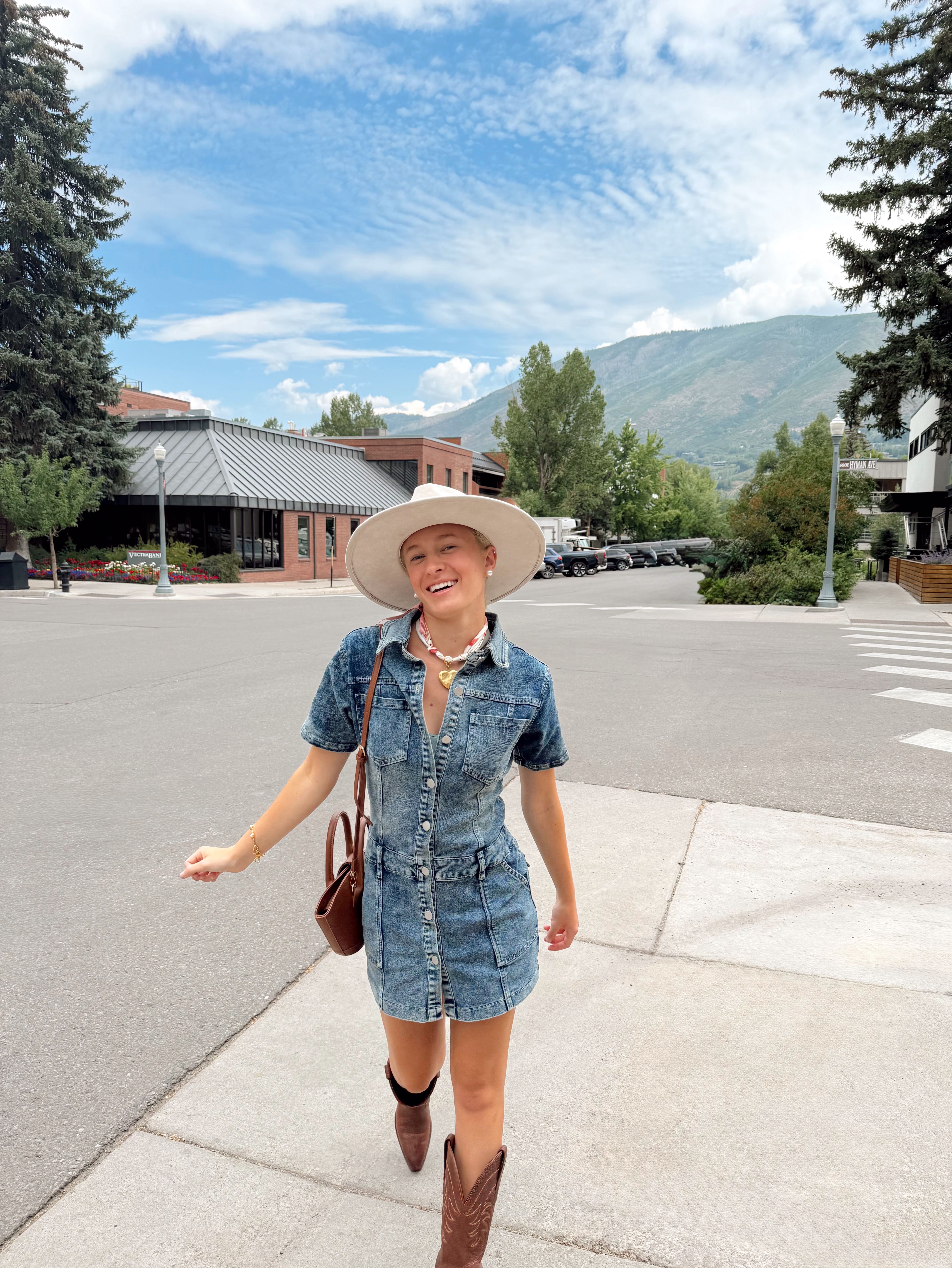 Short Sleeve Denim Dress
