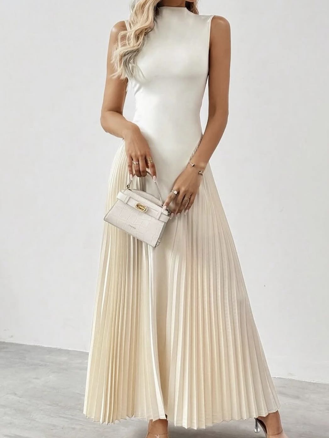 Pleated Maxi Dress