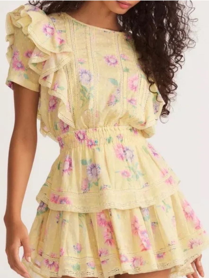 Yellow floral dress