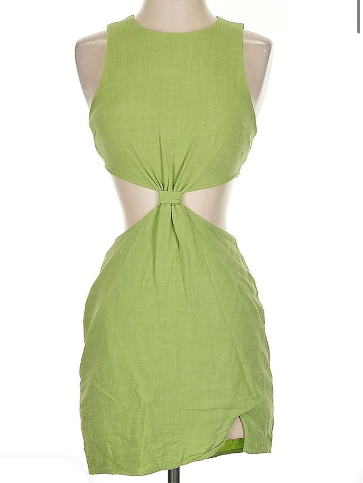 Green cutout dress