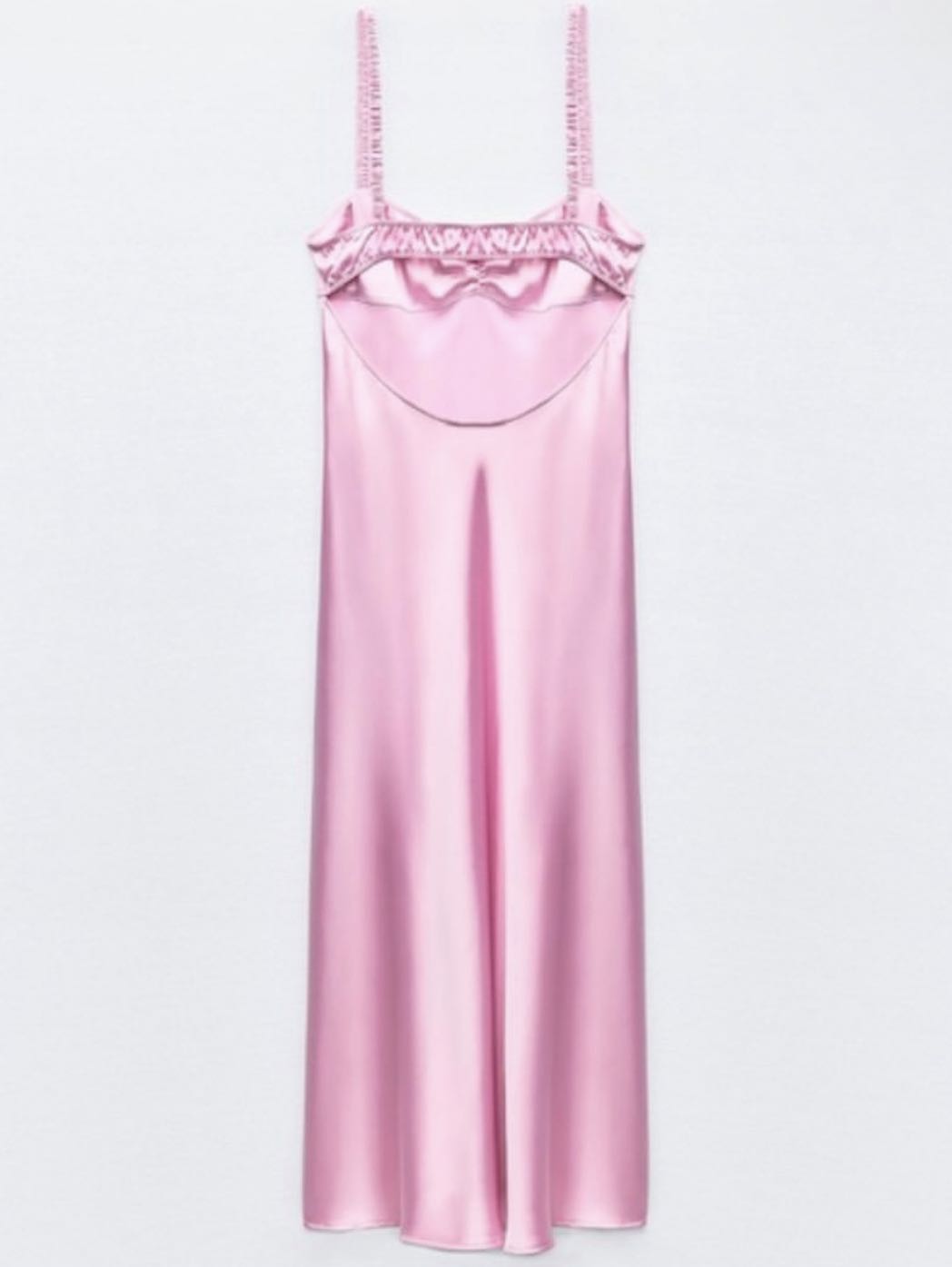 Pink Satin Slip Dress
