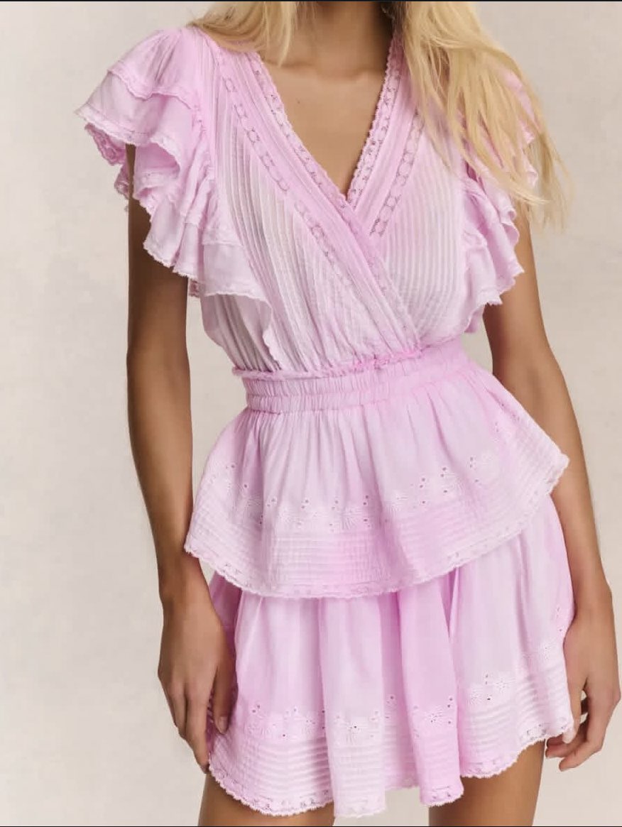Pink Ruffle Mini Dress