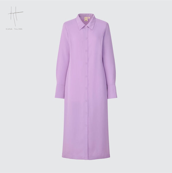Hana Tajima x Uniqlo Lavender Midi Shirt Dress