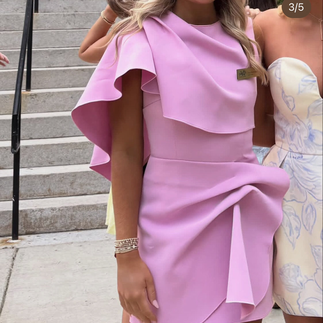 Lavender Draped Mini Dress